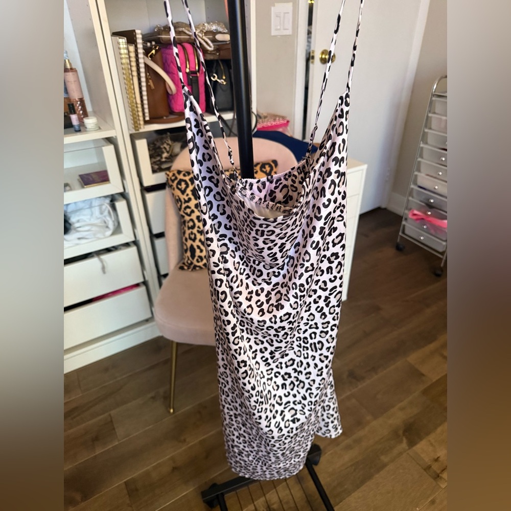 Leopard Print Slip Dress
